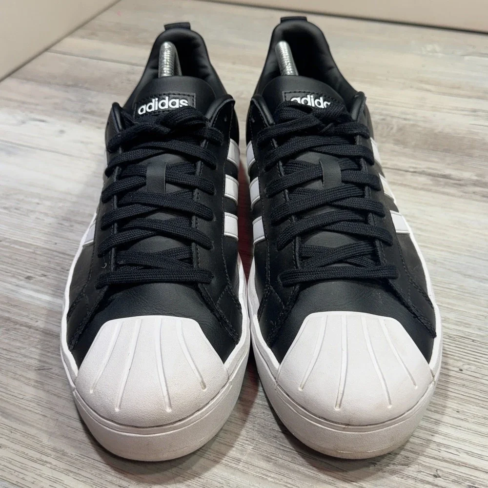 Adidas Streetcheck Cloudfoam Court Men's Sz 10 Low Black White